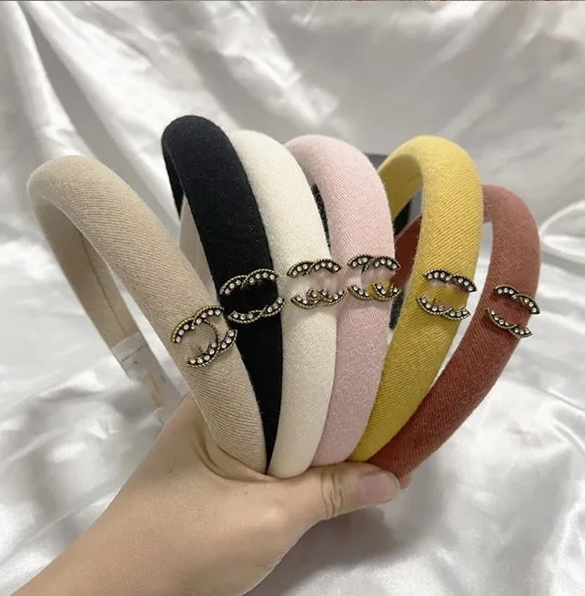 Designer headbands bandas para mulheres marca elástica carta couro do plutônio fiess headband cabeça envoltório jóias acessórios de cabelo