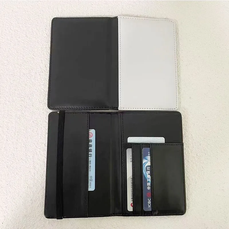 Sublimation Passport Holder PU Leather Purse DIY Blank Card Bag Heat Transfer Wallet Document Storage Bags