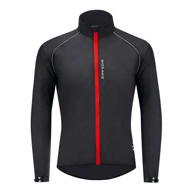 Giacca Ciclismo WOSAWE Uomo Alta Visibilità - Impermeabile E Traspirante Manica Corta (Arancione)