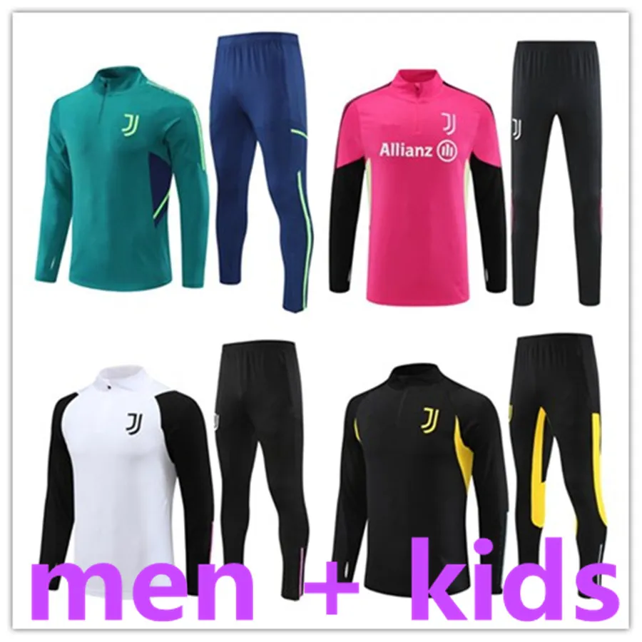 Juventu Kits Tracksuit långärmad retro Training Sursetement Foot Chandal Tuta Designer Jacket Maillot Soccer Football Jersey Män och barn