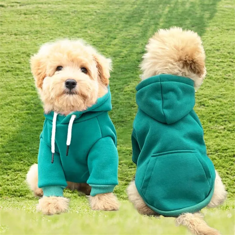 Hundkläder varm fleece tröja husdjurskläder vinter pullover liten och medelhoppare hoodie valp skjorta jacka jacka