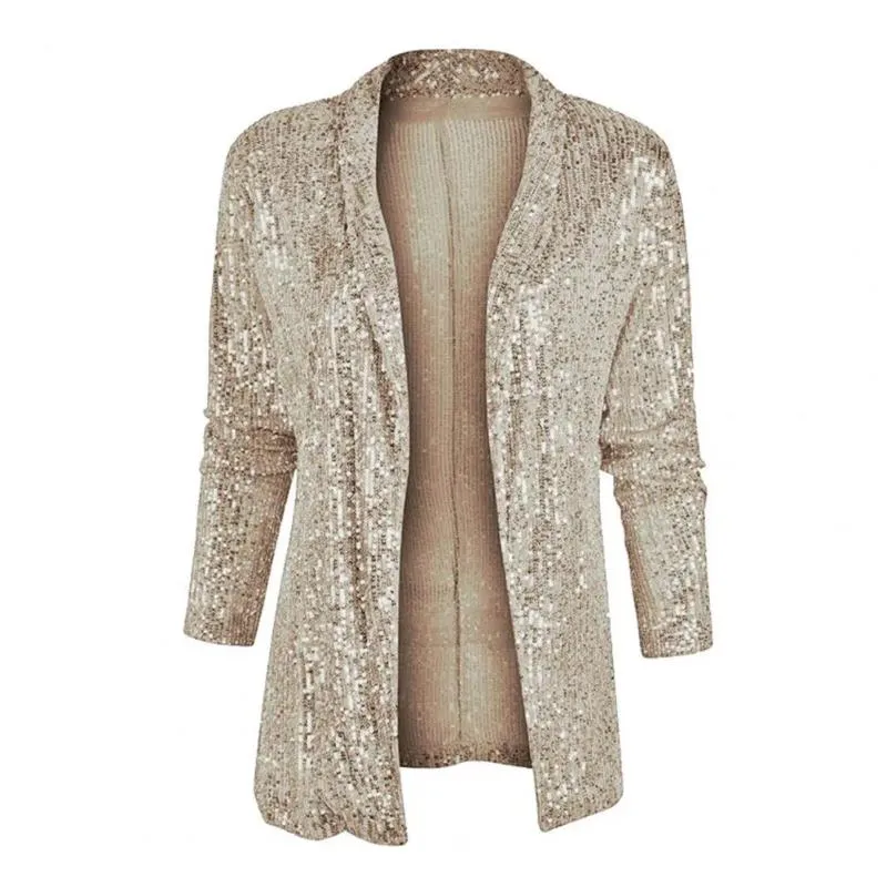 Womens Sequin Blazer Open Front Jacket Long Sleeve Cardigan Coat Bomber Casual Y2K Clubwear Polyester 2024 From Kaceyincent 22.35 DHgate.Com