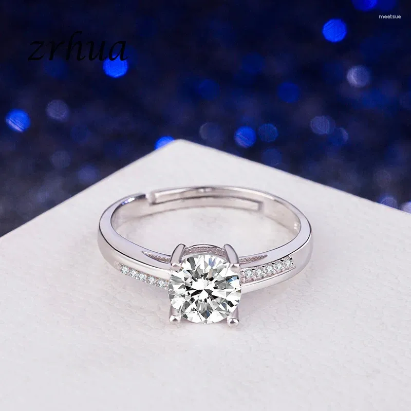 Cluster Rings ZRHUA High-End Wedding Ring For Women Concise Classical Mini Cubic Zirconia Silver Color Fashion Jewelry Female Anel Anillos