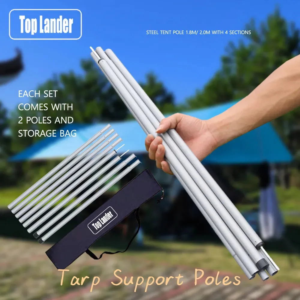 Adjustable Tent Pole Set: Folding Tarp Poles, Lightweight Aluminum  Awning Rods, Portable Camping Shelter Support Buy Now!