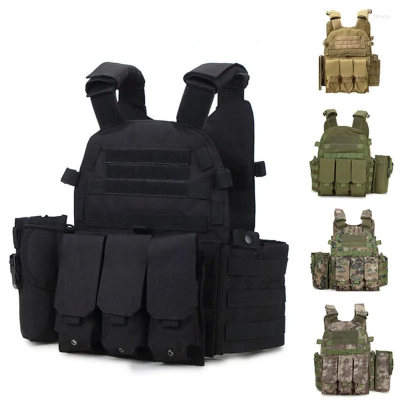 Vestes de chasse Chest Rig Molle Vest Multi-Fonctionnel Camouflage Body Armor Carrier Hommes Femmes Équipement de combat pour le cyclisme en plein air
