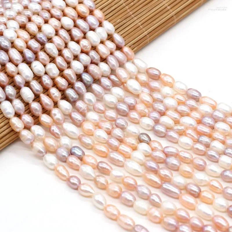 Perles de haute qualité, perles d'eau douce naturelles, couleur riz, mixte, pour la fabrication de colliers, Bracelets, bijoux cadeaux