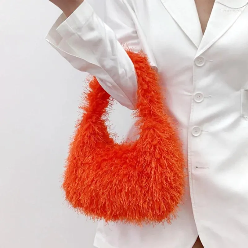 Bolsa cuadrada de peluche, Moda de Mujer