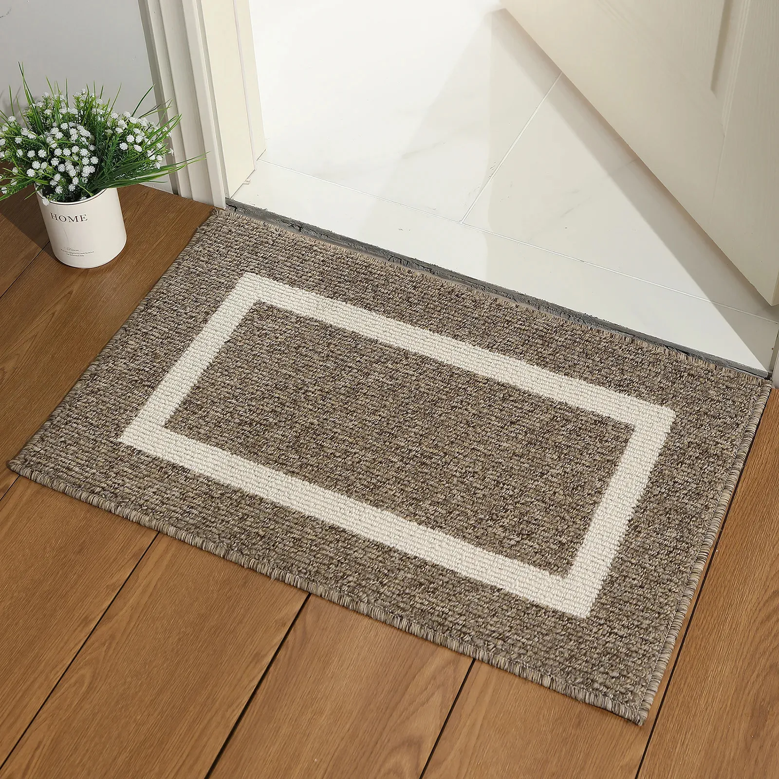 Teppich Olanly Schmutzabweisende Eingangstürmatte für den Außenbereich, weicher Küchenteppich, rutschfester Bodenschutz, saubere Füße, saugfähige Willkommens-Fußmatte 231021