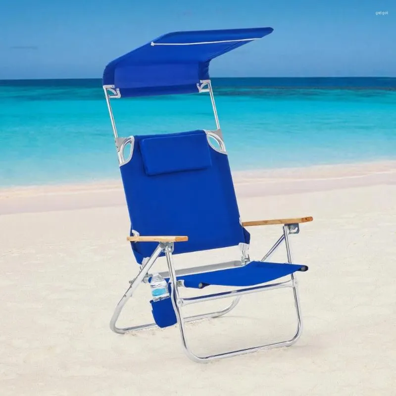 Lägermöbler Nestplatser liggande komforthöjd Ryggsäck Canopy Beach Chair Blue