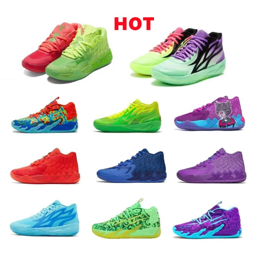 2024 Kids Lamelo Ball MB02 Rick Morty Men Bugball Shuters na sprzedaż Slime School School Shoe Shope Online Sklep US4.5-US12