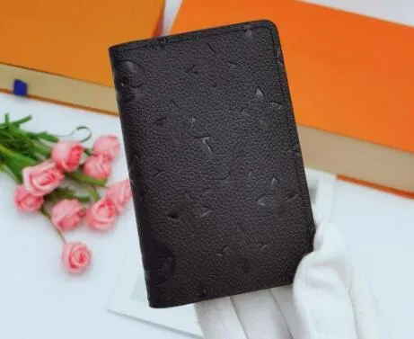 Genuine Leather Pocketclassical Card Holder Wallet Louisehandbag High Quality Credit Cards Cover Men Daily Wallets Louisvuttion Purse Embossed Flower 894