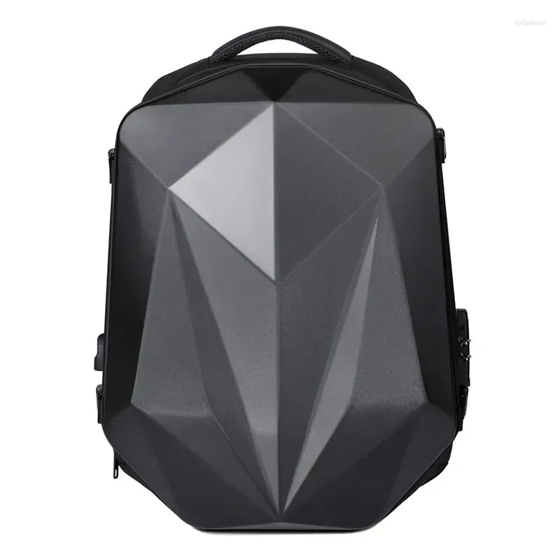 Ryggsäck mäns 18 '' bärbar dator 50 l stor kapacitet USB portpåse Hard Case Gaming Laser Diamond Pending Business