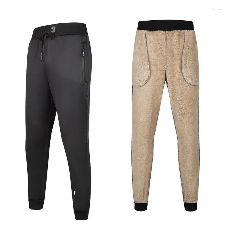 Pantalon d'extérieur M-6XL grande taille pour hommes, polaire épaisse, thermique, chaud, décontracté, sport, jogging, Plus velours