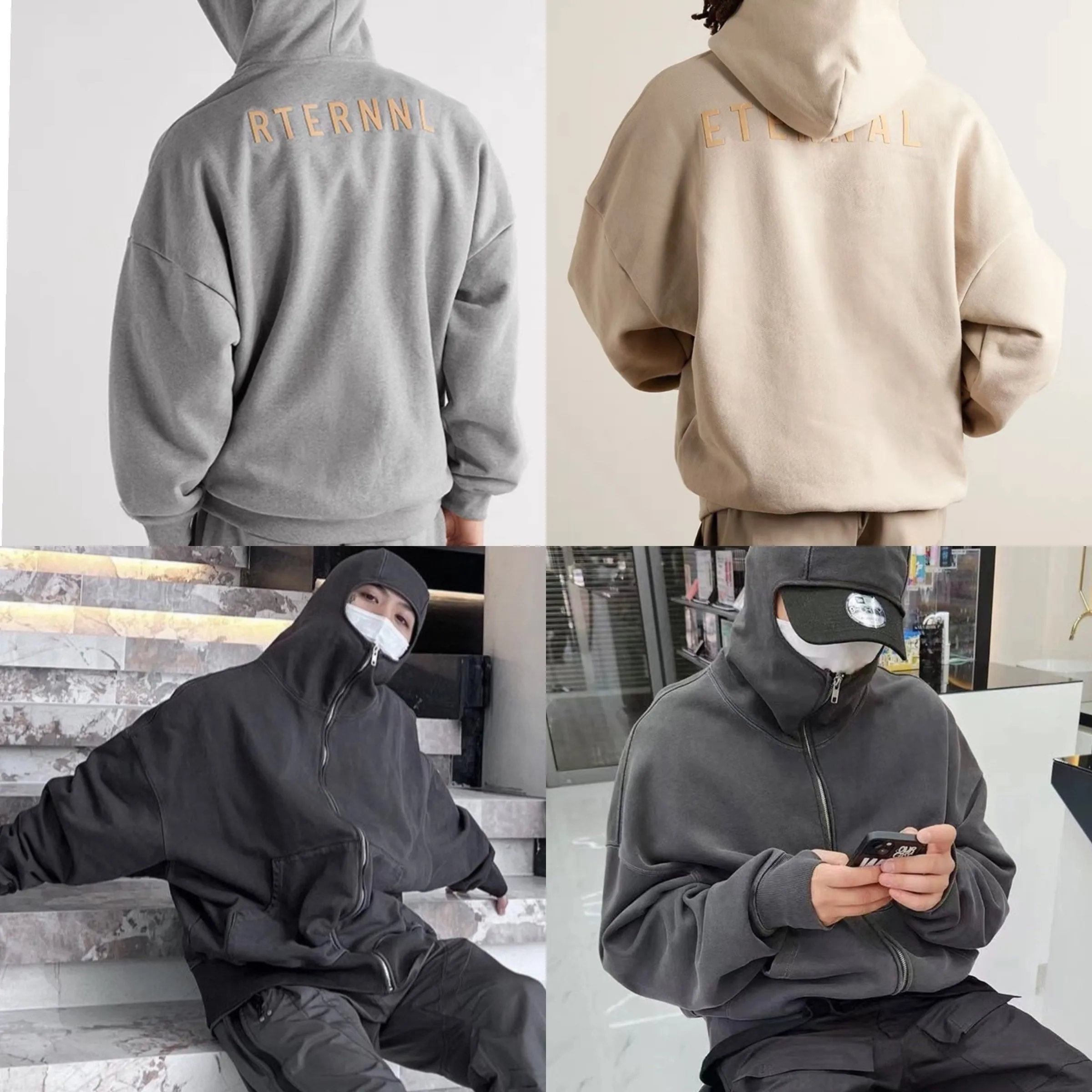 2023 Far Archive Hoodie Män täckte ninja hoodie tröja män lösa huva unisex mode hooded size s-xl