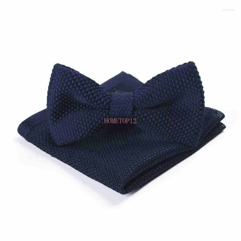 Bow Ties Knitting Justerbar Herr Bowtie Handkakor Set Förbundet Smart Party Cravat Accessories Neck Tie Prom Luxury 95