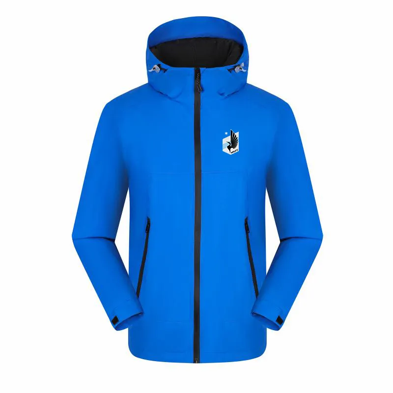 Minnesota United FC Men Leisure Jacket Outdoor Mountaineering Jackets Vattentäta varma vårutflykt Jackor för Sport Män Kvinnor Casual vandringsjacka