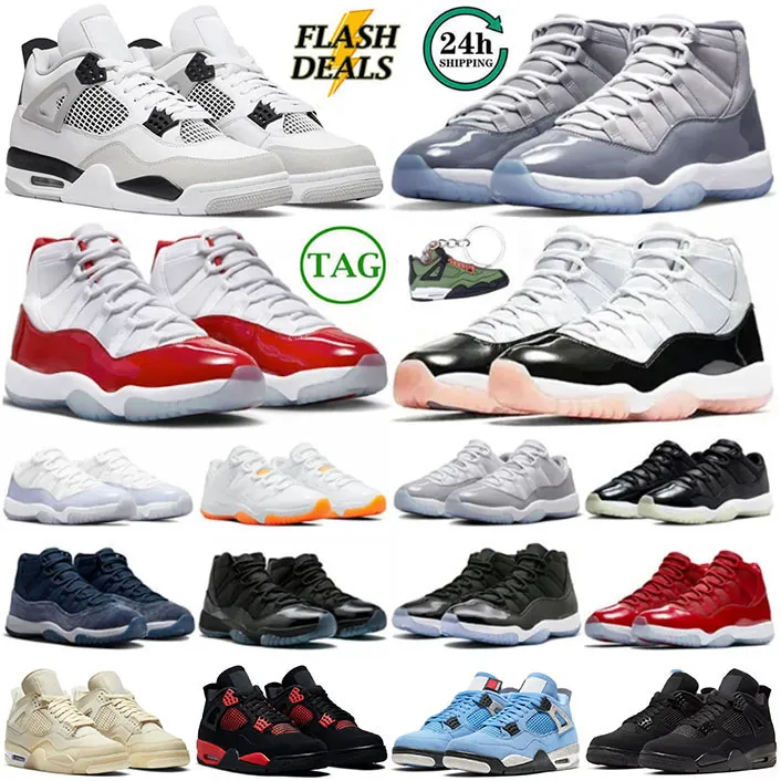 농구화 신발 Sail University Blue 11 11s Mens Basketball Shoes Sneakers Fire Red Thunder Oreo DIY Bred Black Cat Shimmer Guava Ice men women Sports Trainers