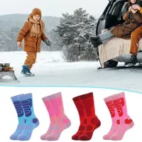 Sports Socks 1 Pair Children Thermal High Elastic Non-Slip Cuff Keep Warm Soft Thick Kids Boot Ski For Winter