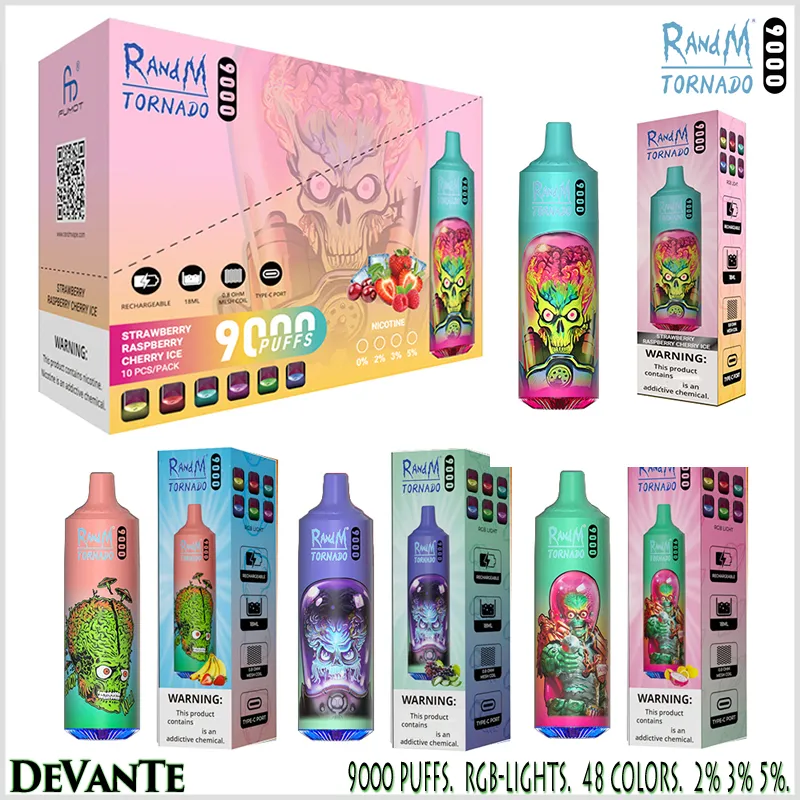 Fumot RandM Tornado 9000 E Zigaretten Starter Set, 9K Puffs, Einweg