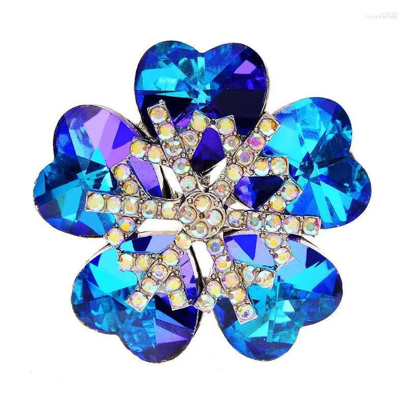 Broches CINDY XIANG strass brillant beau flocon de neige pour les femmes bijoux de mode d'hiver 2 couleurs disponibles décoration de fête