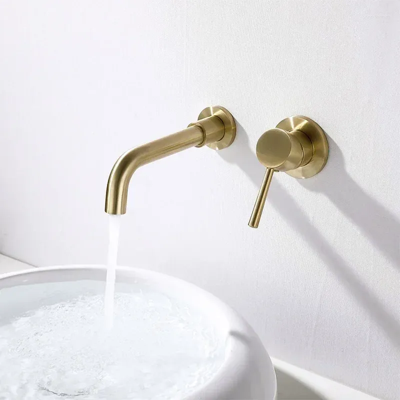 Banyo Lavabo Sıkıntıları Ev Tam Bakır Duvarda musluk ve soğuk El Kabine Havzası