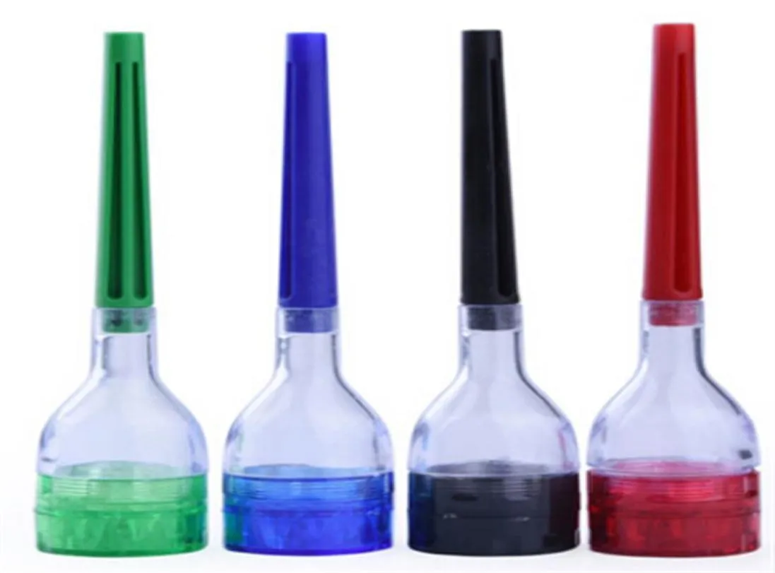 Plastic Tobacco Grinder With Cone Roller Cigarette Maker Creative DIY