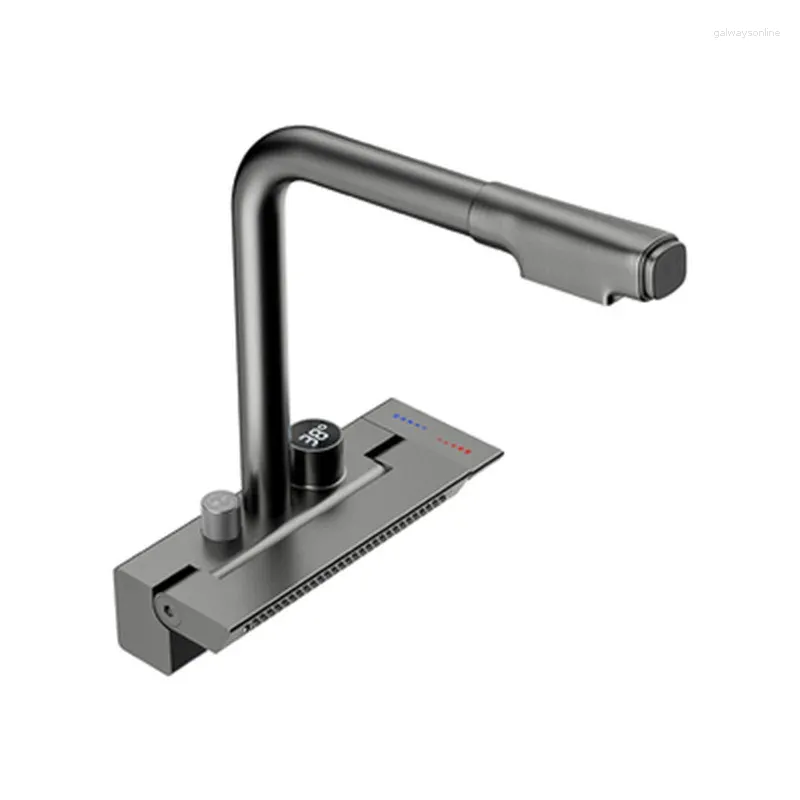DHgate.com:Feiyu Waterfall Kitchen Faucet, Single-hole Pull-out Digital ...