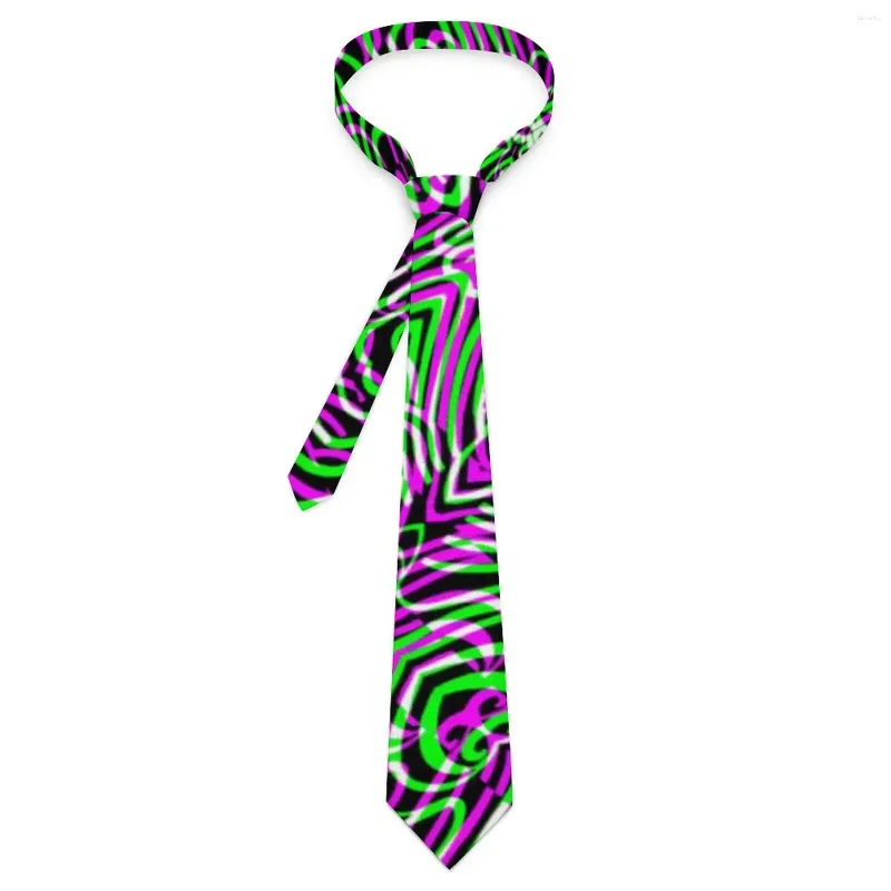 Bow Ties Colorful Geo Print Tie Illusion Optical Leisure Neck Men Vintage Cool Neckie Accessories Quality Custom Collar