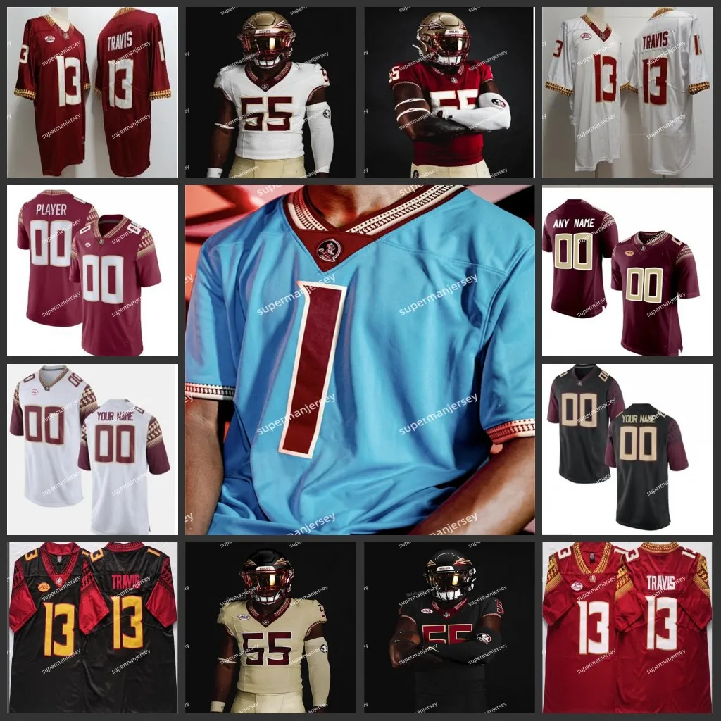 NCAA Florida 2023 Nyaste fotbollströjor Derwin James Deondre Francois Jameis Winston Deion Sanders Cam Akers Dain Cook Charlie Ward Fsu Jerseys