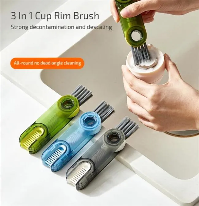 3 In 1 UShaped Cup Mouth Cleaning Brush Feeding Bottle Vacuum Cup