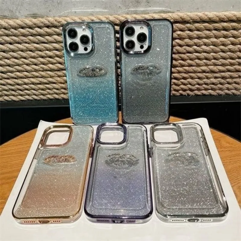 Hög utseende nivå lyxig glitter diamant vacker iphone fodral 15 14 pro max lu lyx plånbok hög kvalitet 15pro 14pro 13pro 12pro 13 12 stjärnflod