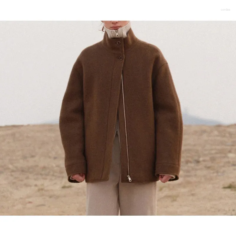 Женские куртки VII 2023, бренд M, утепленная шерстяная короткая куртка с высоким воротником, зимняя холодная куртка, особенно для женщин