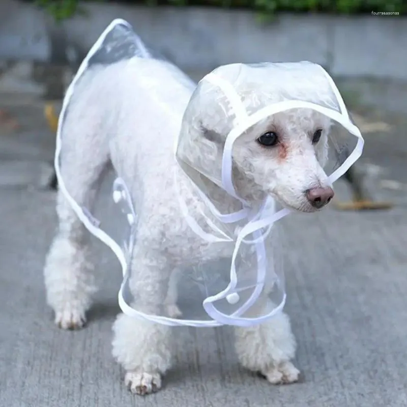 Hundkläder ekovänligt husdjur regnrock huva utomhus regnkläder praktisk jacka leverans