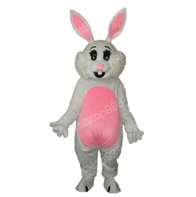 Halloween Pink Ears Rabbit Mascot Costume Top Quality Cartoon Anime Theme Character vuxna storlek Julfest utomhus reklamdräkt kostym