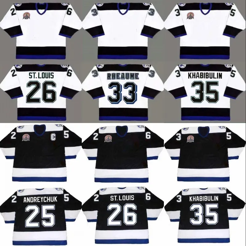 Lightning Retro Hockey Jersey 35 Nikolai Khabibulin 33 Manon