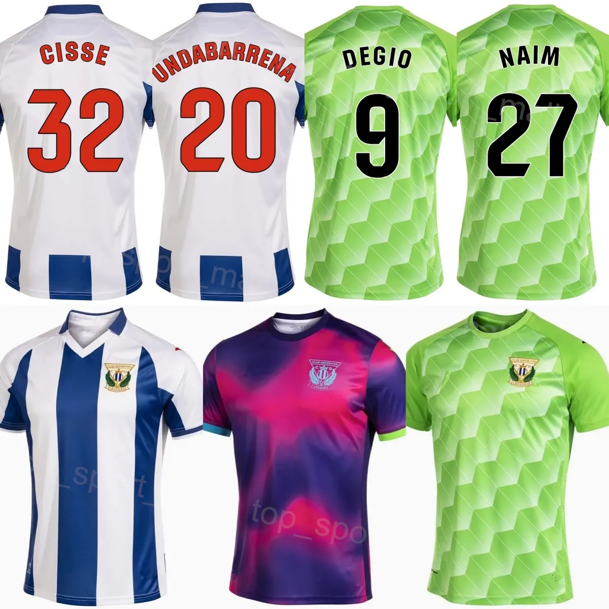 23 24 Club Team Soccer Leganes 19 Diego Garcia Jersey 13 Diego Conde 15 Enric Franquesa 20 Iker Undabarrena 6 Sergio Gonzalez 2 Allan Nyom Maillots de football Kits Sport