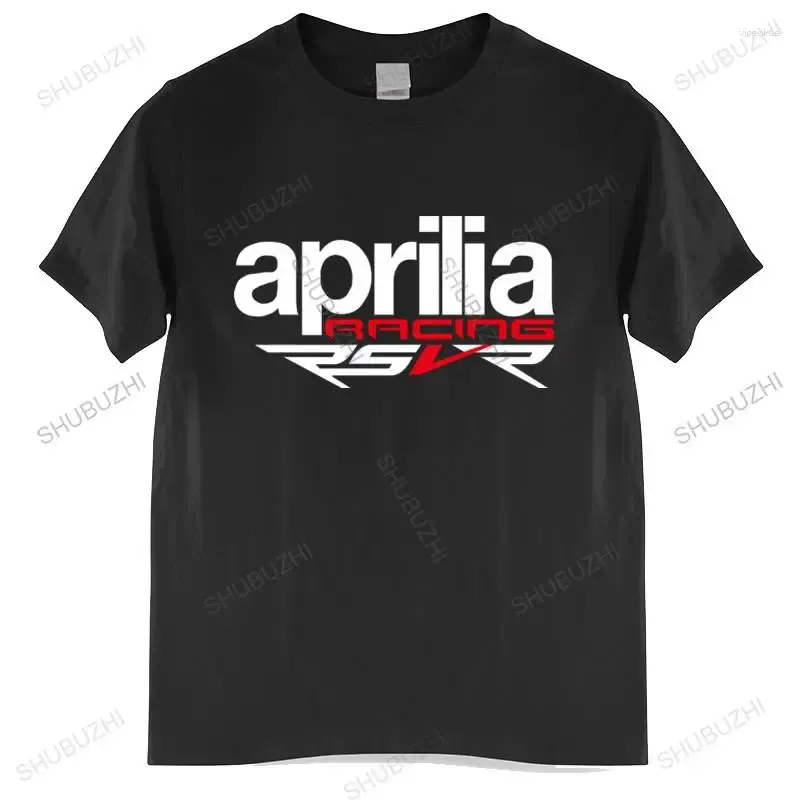 Men's T Shirts Tshirt Men Cotton Tops Aprilia Rsv 1000 R T-Shirt Rsvr Sport Black Shirt Euro Size