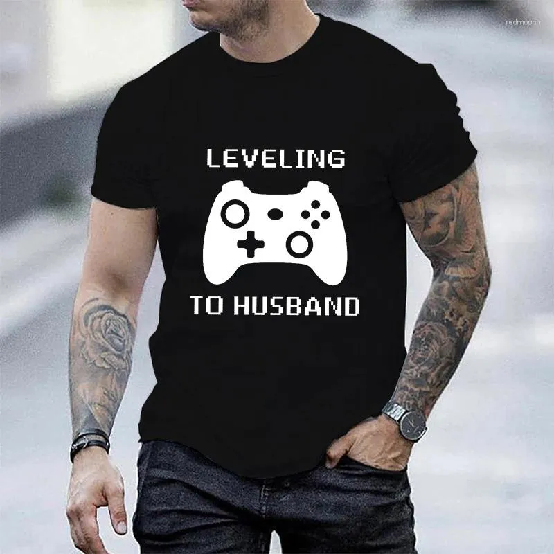 Magliette da uomo T-shirt da uomo della squadra dello sposo Livellamento al marito - Respawning As Groomsman T-shirt Gamer Bachelor Bachelorette Party T-shirt