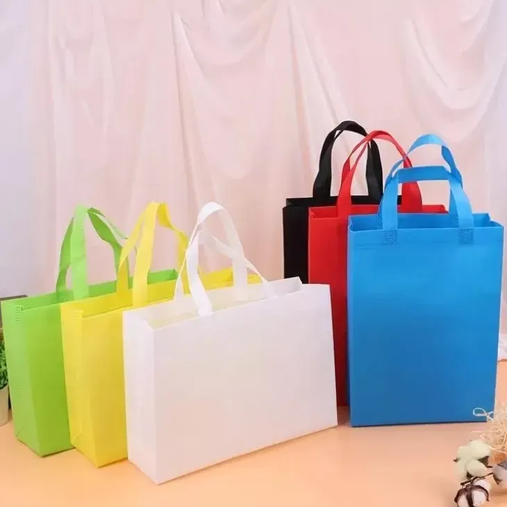 Neue Bunte Falttasche Vliesstoff Faltbare Einkaufstaschen Wiederverwendbare umweltfreundliche Falttasche Neue Damen Stor jllgHe sinabag