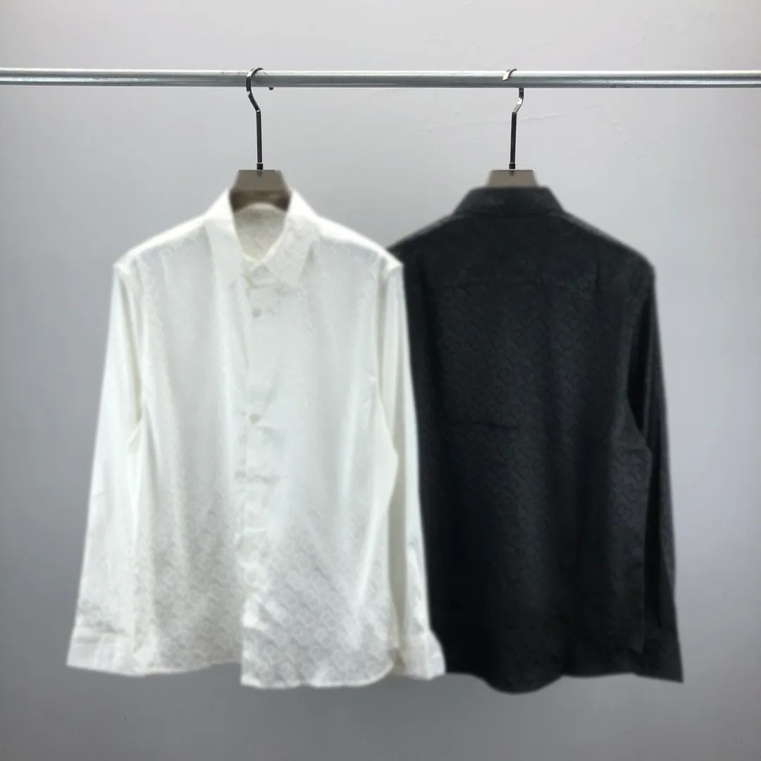 Designer Männer Business Shirts Mode Luxus Casual Shirts Classic Coat Long Sleeve Party Männer Senior White Black Clothes Top Frühling und Herbst Asien Größe ZPM-XXXL 07