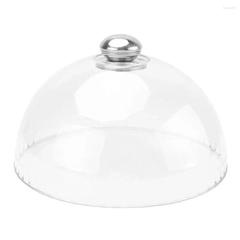 Ensembles de vaisselle en plastique couvercle Transparent maille couvre extérieur avant-goût anti-poussière Snack verre couvercle en acier inoxydable gâteau