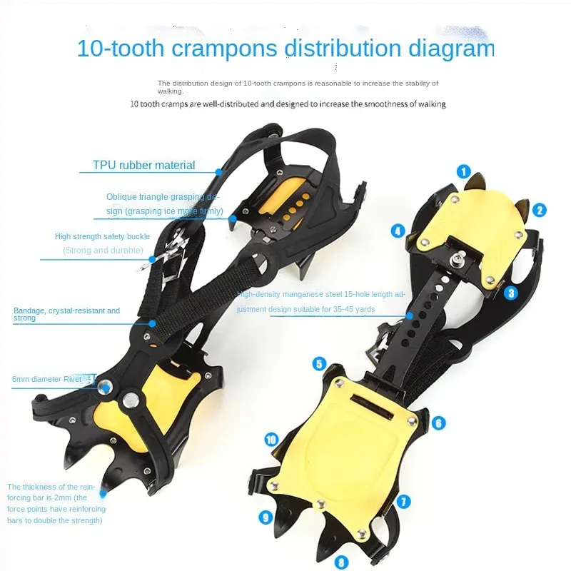 DHgate.com:Concave-Convex Crampons for Mountaineering