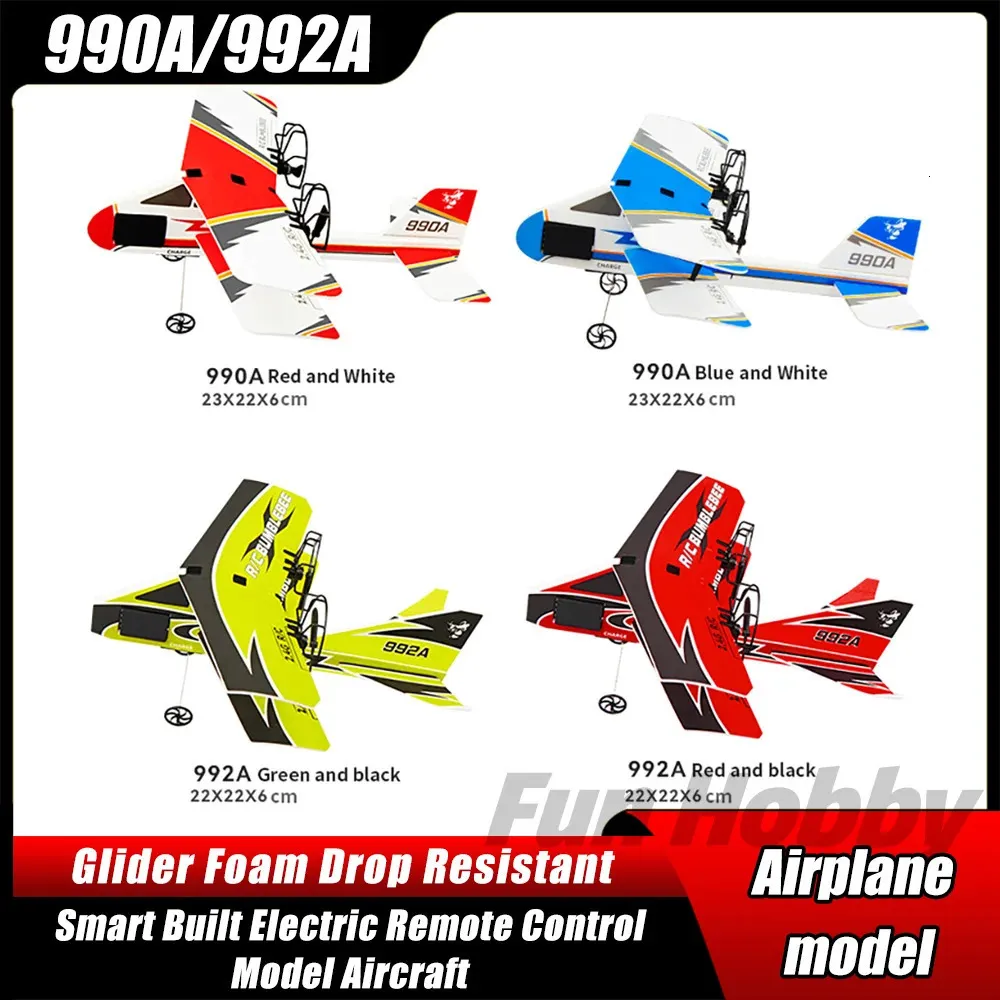 Flugzeug Modle Smart Gebaut Elektrische Fernbedienung Modell Segelflugzeug Schaum Drop Beständig Erwachsene Kinder Jungen Spielzeug l231021