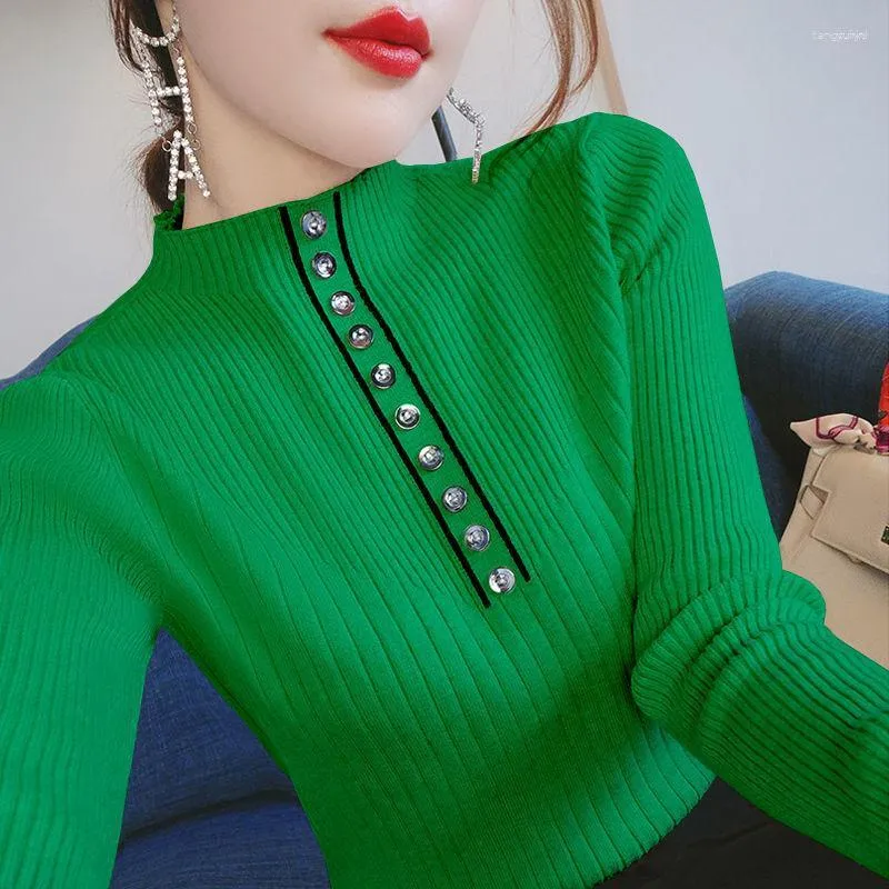 Women's Sweaters Women's Ms Age Season Sweater Half A Turtle Neck Long Sleeve Blouse Cultivate One's Morality Show Thin Render