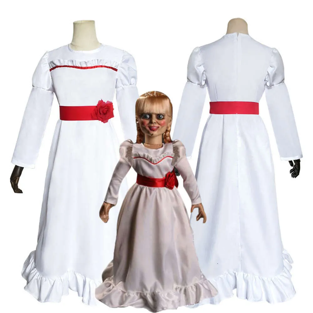 Disfraces de Halloween Cos Horror Sexy divertido adultos y niños ConjingDoll Annabel Halloween Horror vestido blanco disfraz Cosplay