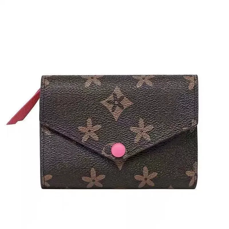 Cartera de lujo para mujer, monedero, tarjetero, llavero, monederos de diseñador para hombre, cartera corta para mujer, monedero para mujer, caja original, tarjetero, bolso para mujer