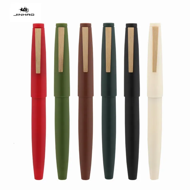 Plumas estilográficas Jinhao 80, todos los colores, oficina de negocios, suministros de papelería escolar para estudiantes, pluma estilográfica con punta de 0,30mm EF 231023