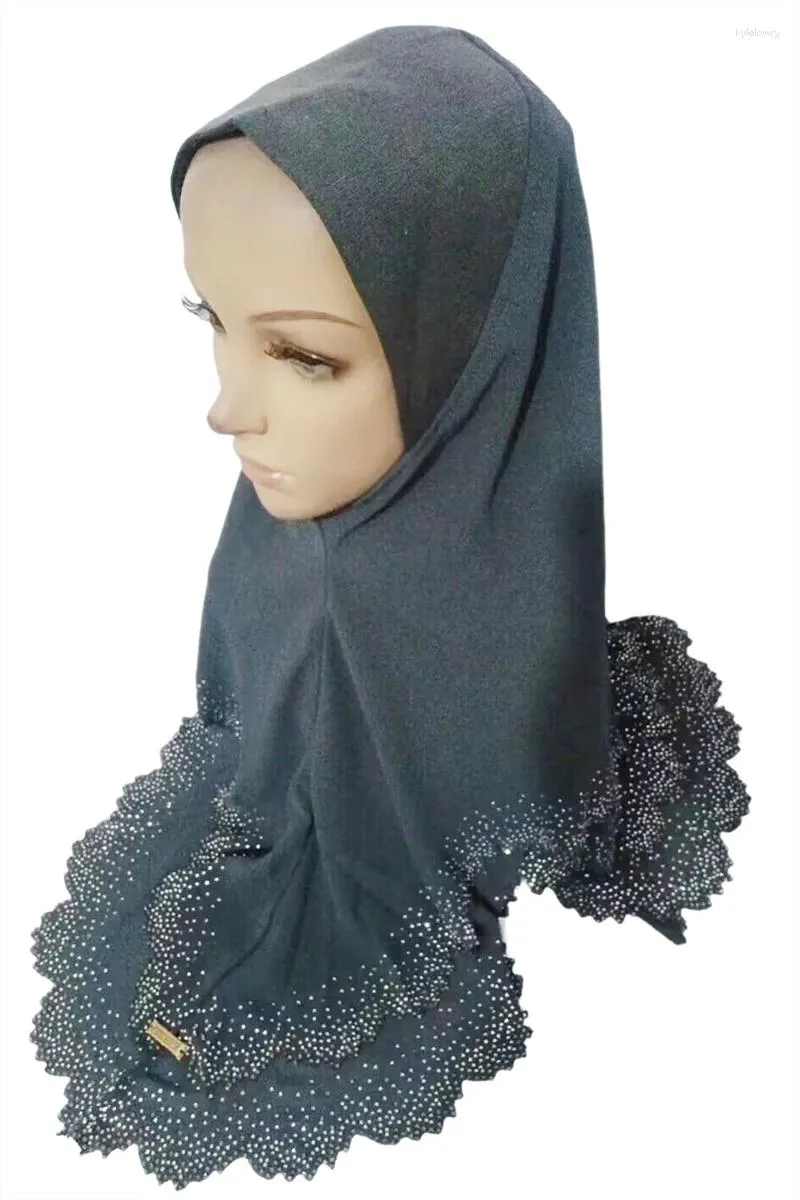 Châle Hijab Long En Chiffon Avec Strass - Dupatta, Foulard De Tête Pour Ramadan Eid, Neuf Étiqueté