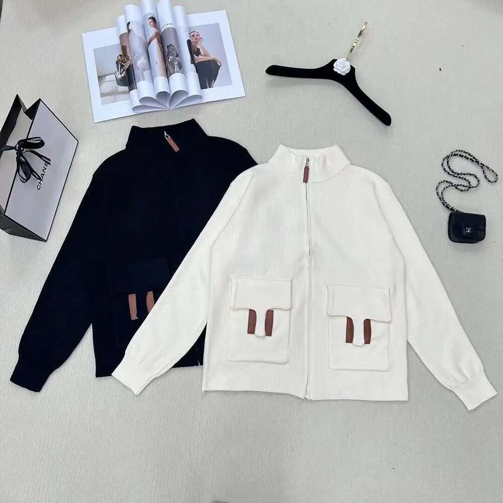 Luxury knitted cardigan women wool Sweater designer sweater H embroidery zipper jacket womens woolen coat fashion casual vers