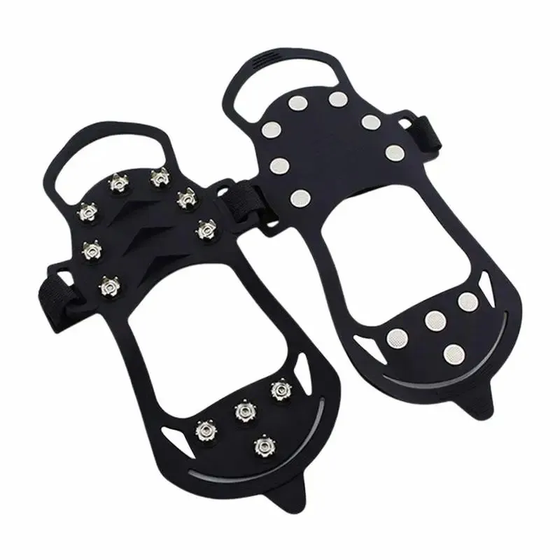 Bergsklättringar Ice Cleats Non-Slip Snow Grips Ice Grips Ice Snow Cleats 11 Tooth Ice Crampons Mountaineering Ice Gripper For Shoes Boots 231021